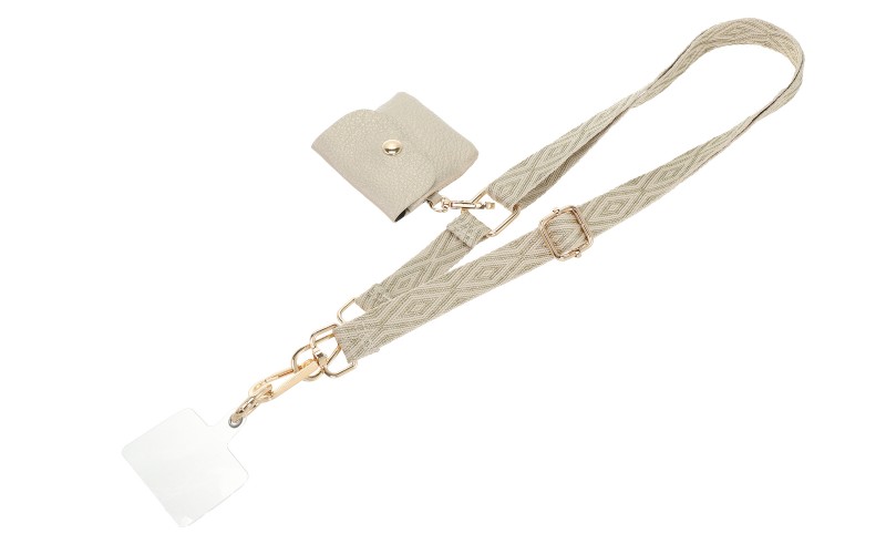 Champagne Telefoonstrap Jansje in gebruik