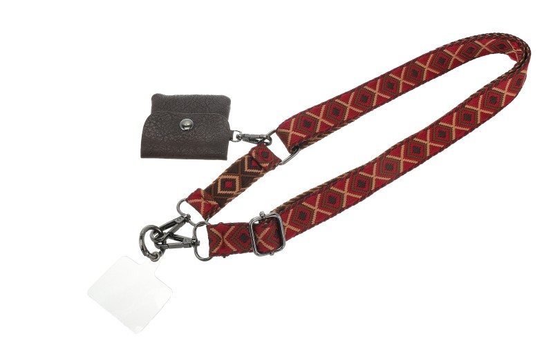 Burgundy Square Telefoonstrap Jansje
