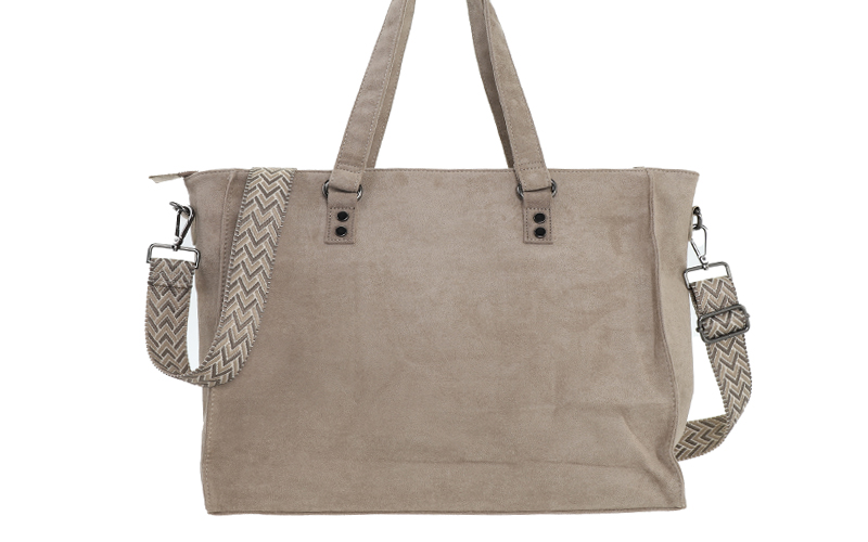 Taupe Shopper/Schooltas Riga – afbeelding 3