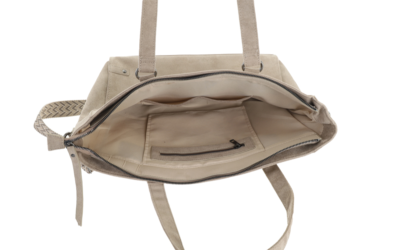 Taupe Shopper/Schooltas Riga – afbeelding 4