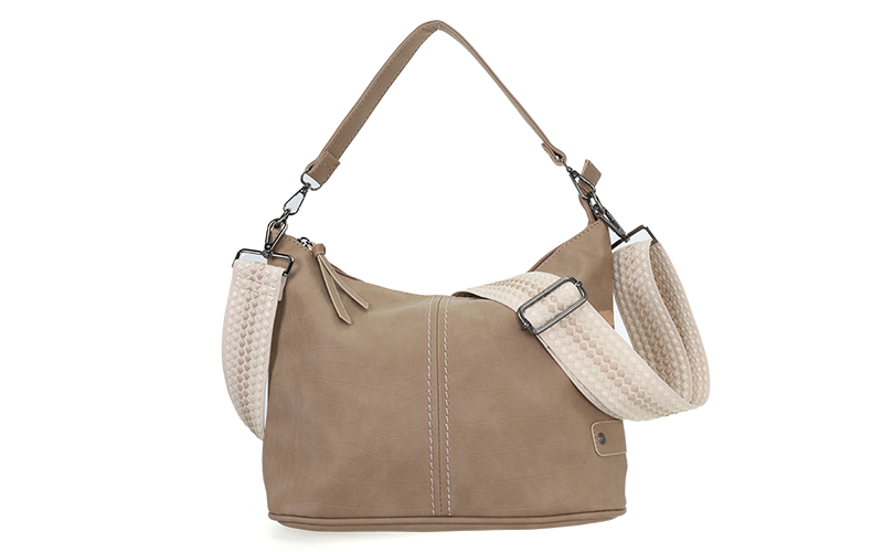 Taupe Schoudertas Palma