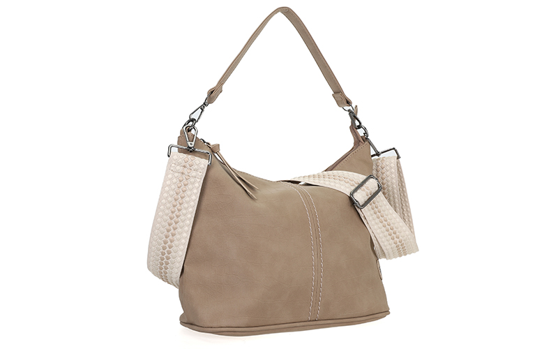 Sac Bandoulière Taupe Palma en situation