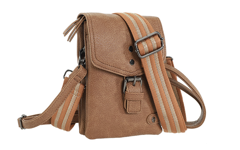 Camel Telefoon- En Schoudertasje Lakewood – afbeelding 3