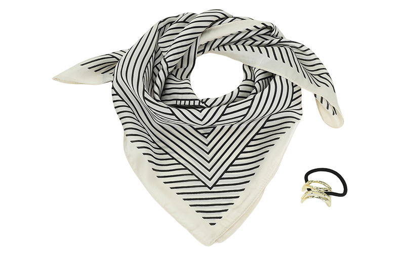Black Stripe St. Ives Sjaal – afbeelding 3