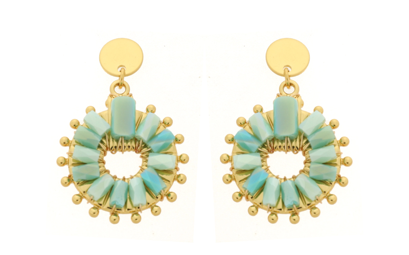 Boucles d'Oreilles Light Green Nala