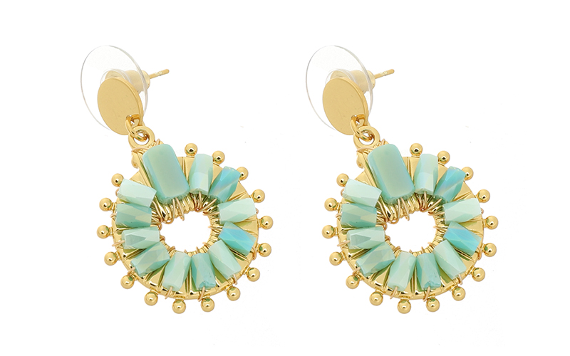 Boucles d'Oreilles Light Green Nala en situation