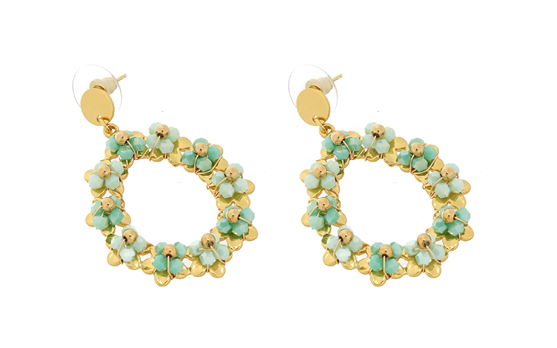 Boucles d'Oreilles Daniel Light Green en situation