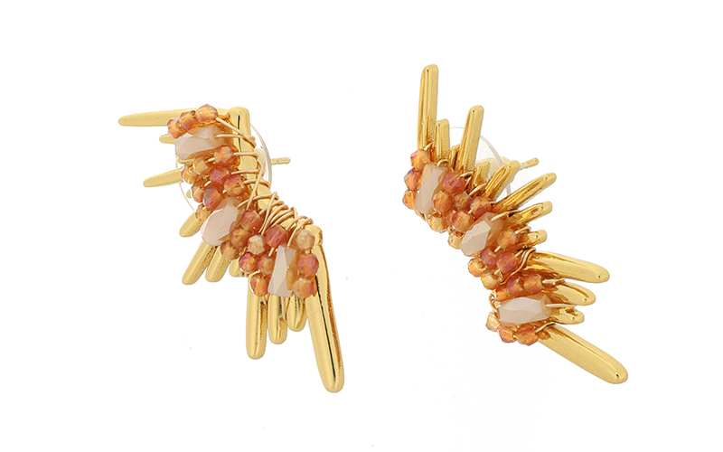 Boucles d'Oreilles Celina Champagne en situation