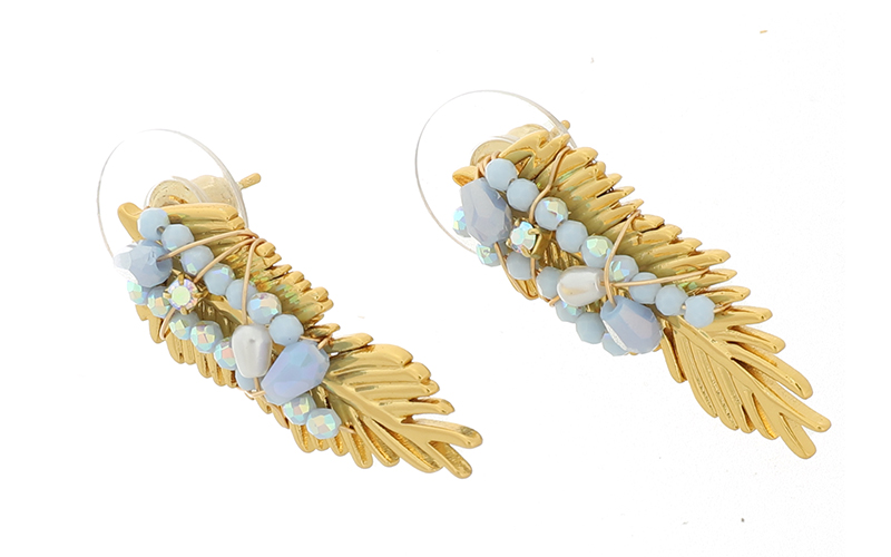 Boucles d'Oreilles Balu Light Blue en situation