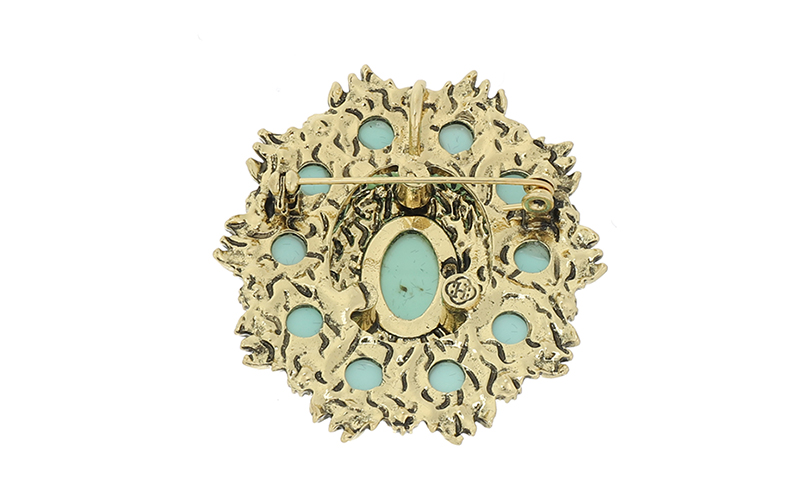 Broche Turquoise Kamilla en situation