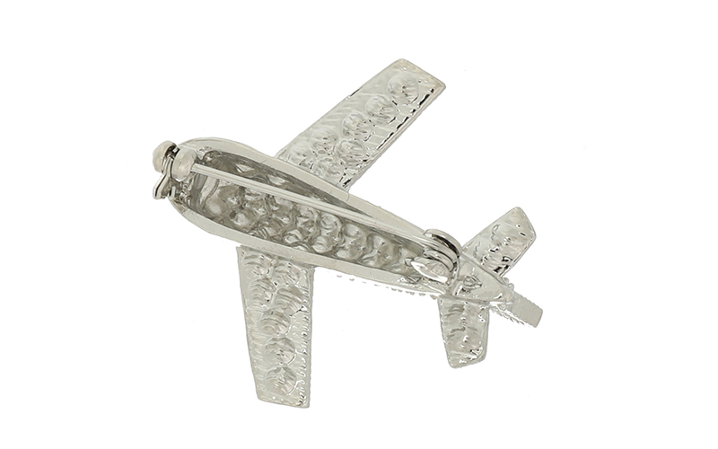 Broche Avion Cristal Silver Kelly en situation