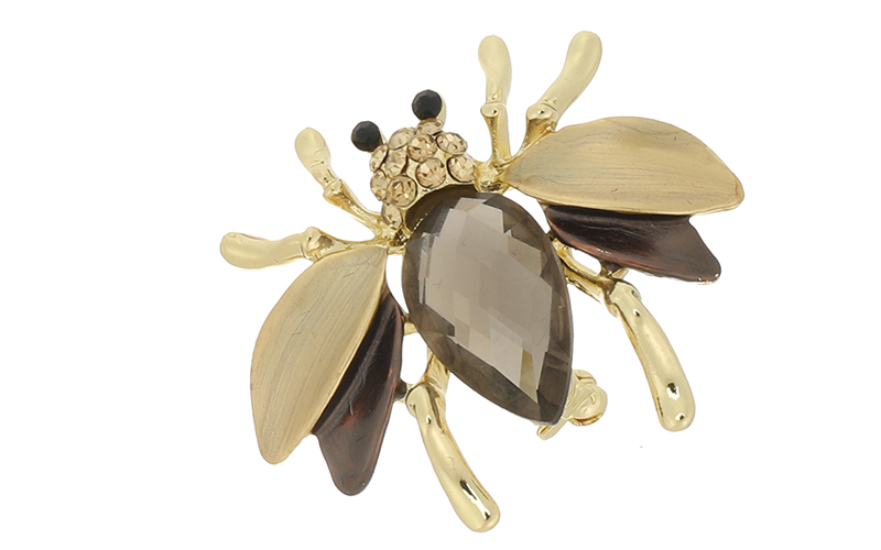 Broche Abeille Champagne