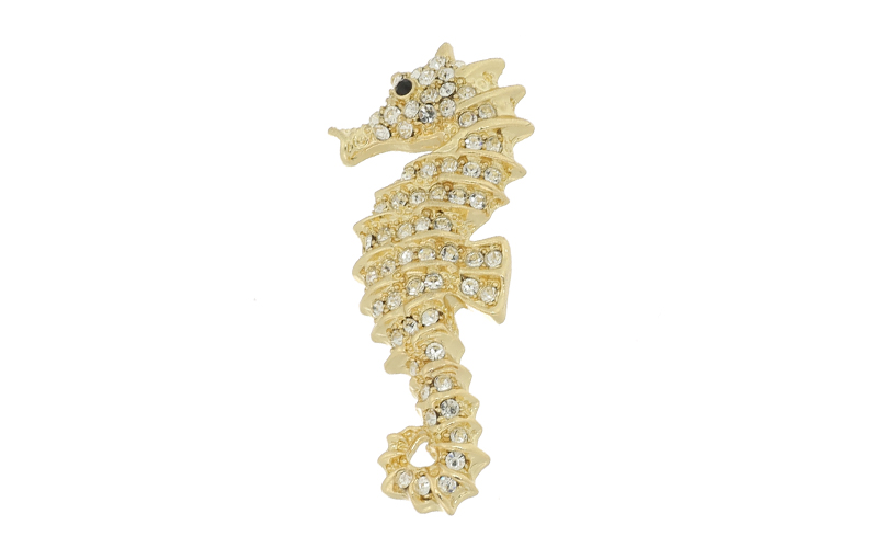 Broche Dorée Hippocampe Bles