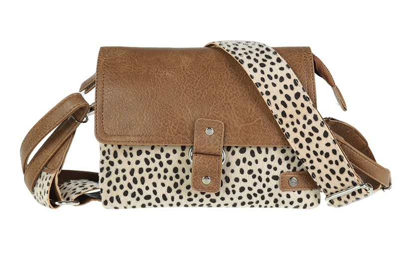 Taupe Dot Schoudertasje Bremen