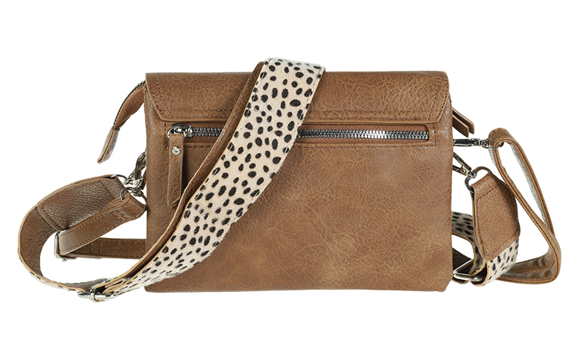 Taupe Dot Schoudertasje Bremen – afbeelding 3