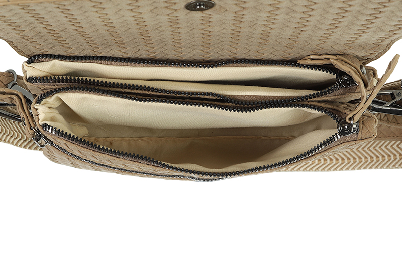 Camel telefoon- en schoudertasje Perth – afbeelding 4