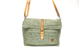 Licht Groen Gevlochten Damestas Crossbody Veluwe