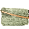 Licht Groen Gevlochten Damestas Crossbody Veluwe in gebruik
