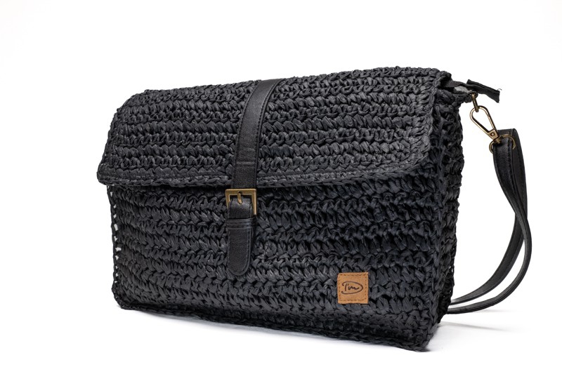 Zwart Gevlochten Damestas Crossbody Veluwe