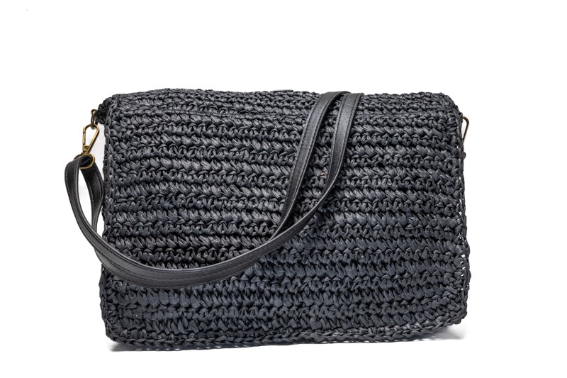Zwart Gevlochten Damestas Crossbody Veluwe – afbeelding 3