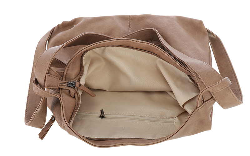 Khaki rugzak/schoudertas Lugano – afbeelding 4