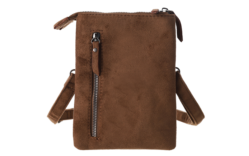 Camel telefoon- en schoudertasje Lados – afbeelding 3