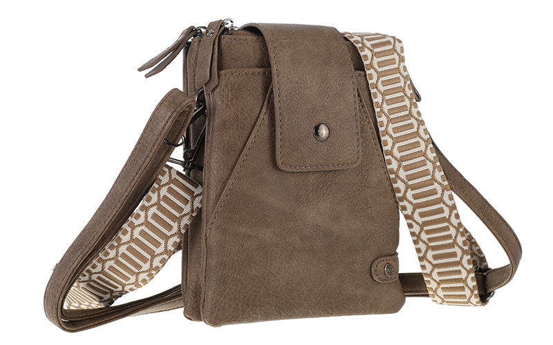 Dark camel crossbody en telefoontasje Horton – afbeelding 3