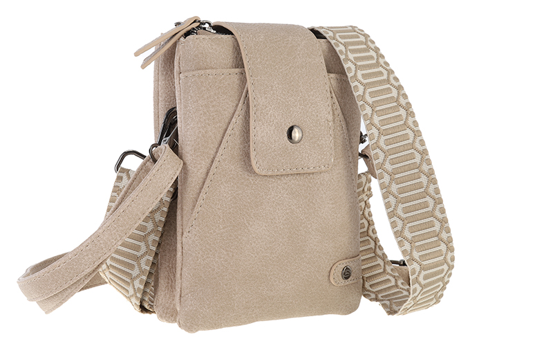 Taupe crossbody en telefoontasje Horton – afbeelding 3