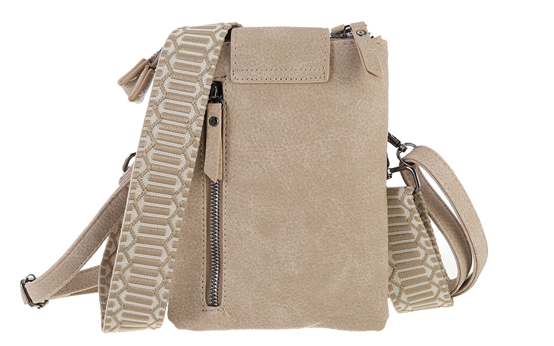 Taupe crossbody en telefoontasje Horton – afbeelding 4