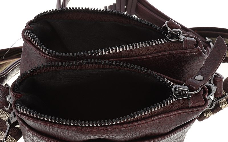 Burgundy telefoon- en schoudertasje Libina – afbeelding 5