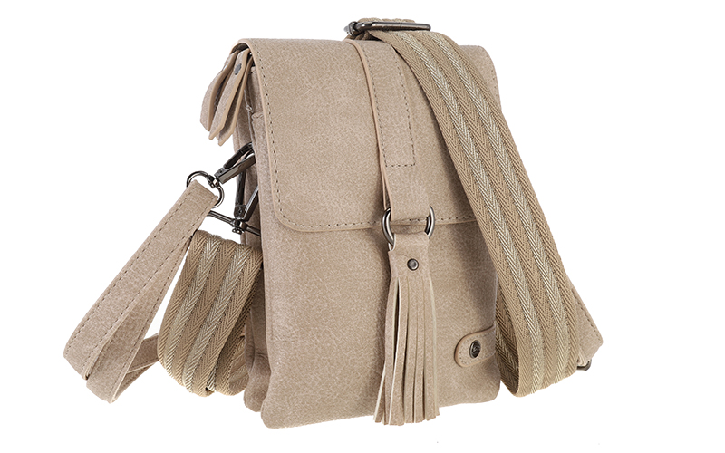 Natural telefoon- en schoudertasje Libina – afbeelding 3