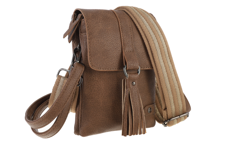 Camel telefoon- en schoudertasje Libina – afbeelding 3