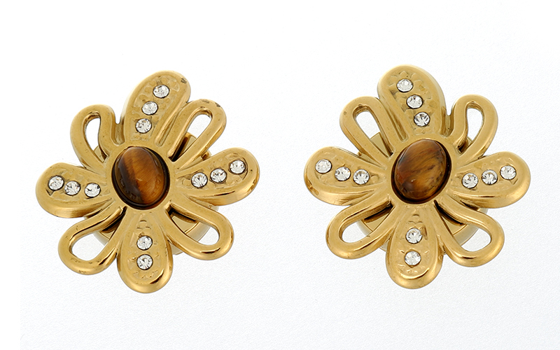 Brown Knopen Clips Kiki