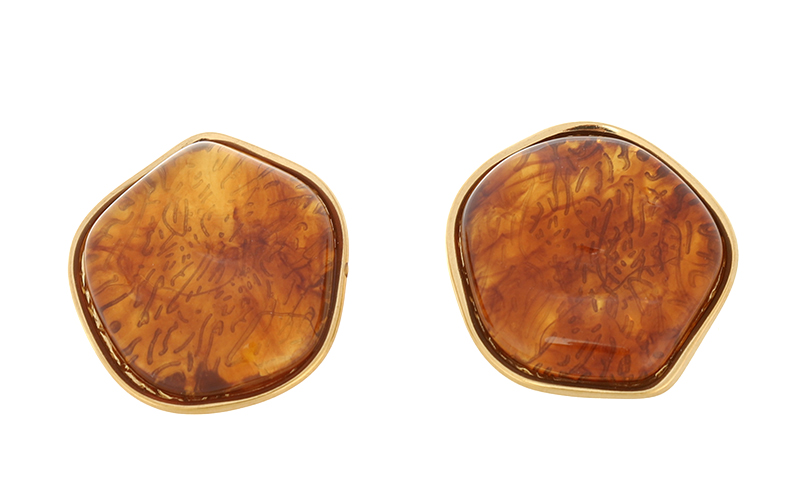 Brown Knopen Clips Tessy