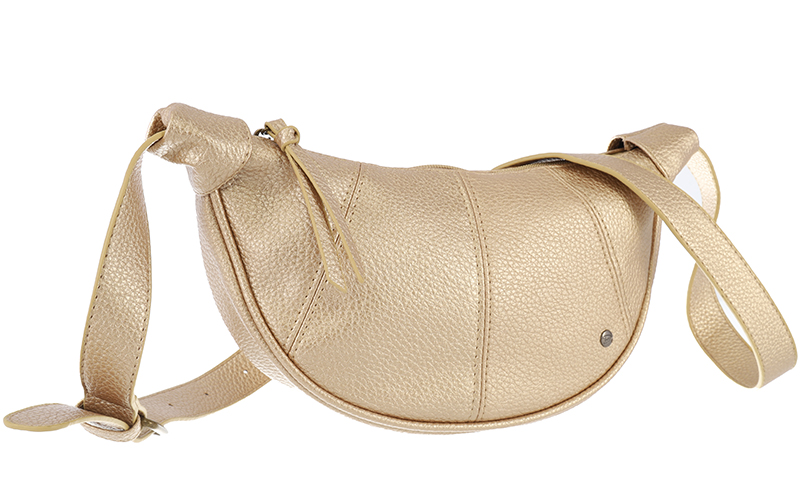 Gold brons crossbodytas Kyoto in gebruik