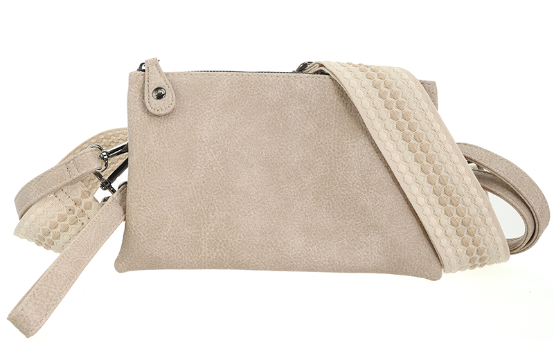 Taupe New York Schoudertasje