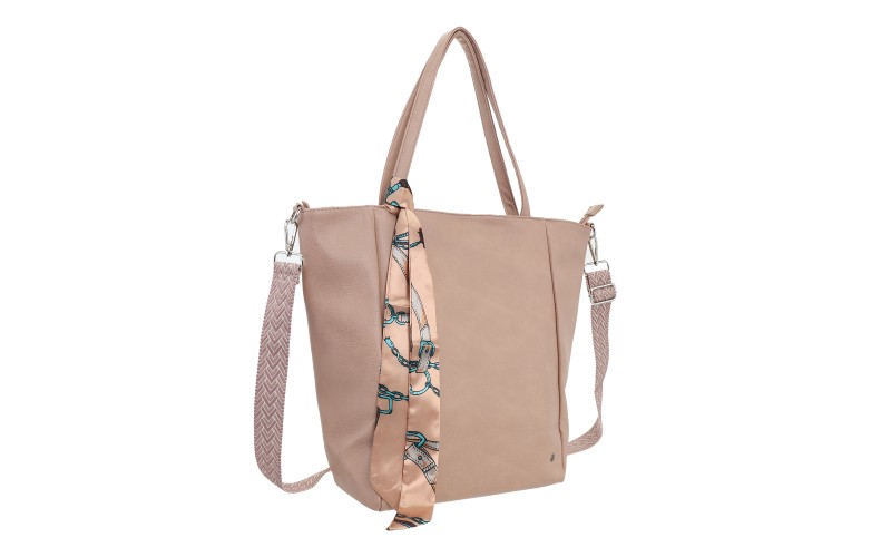 Vintage Pink Shopper Macon in gebruik