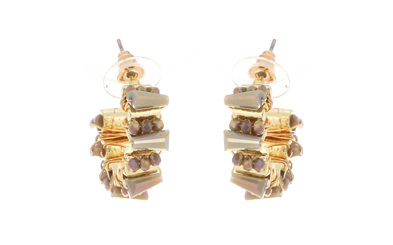 Taupe Bliss Earrings in use