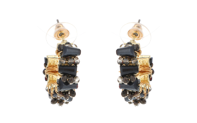 Black Bliss Earrings in use