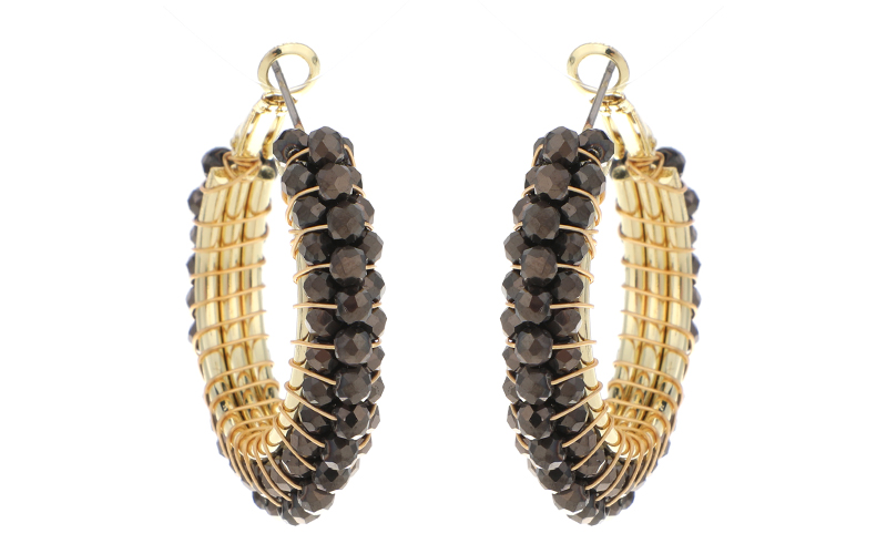 Boucles d'oreilles Fem Black en situation