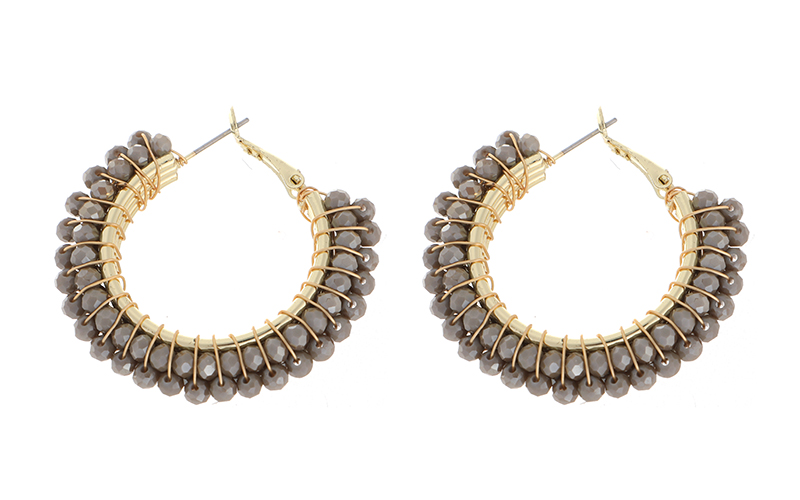 Boucles d'oreilles Fem Taupe