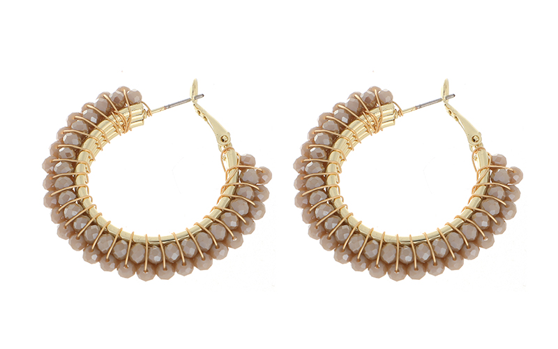 Boucles d'oreilles Fem Khaki