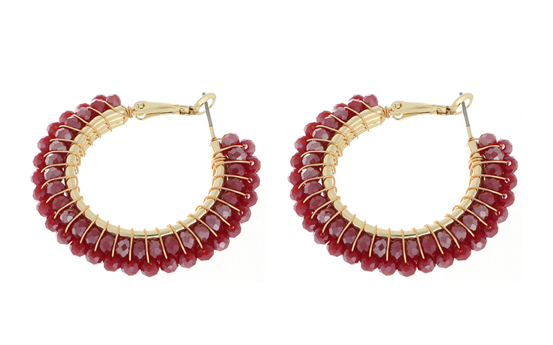 Boucles d'oreilles Fem Bordeaux