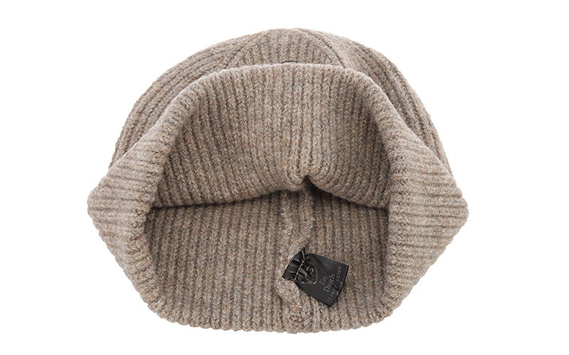 Gebreide muts Fargo in taupe, binnenkant