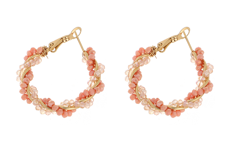 Boucles d'oreilles Jade Vintage aux cristaux