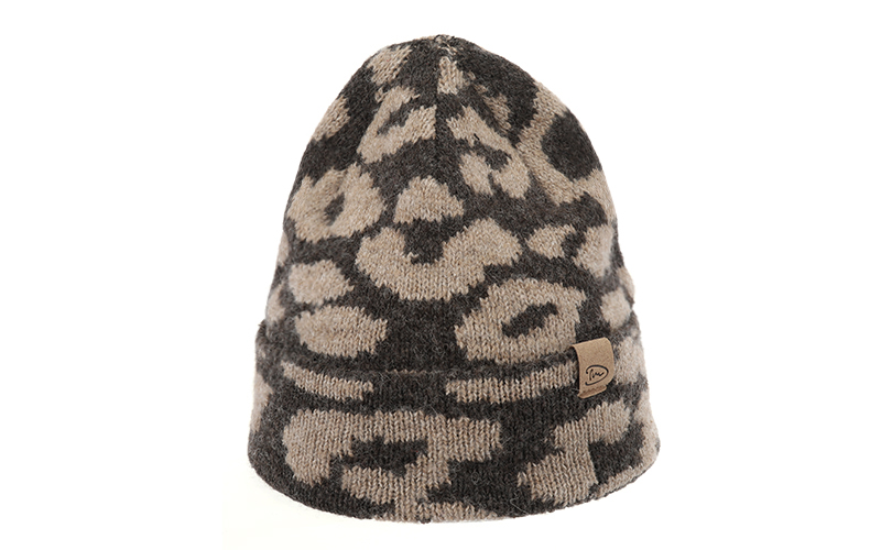 Taupe Leopard Beanie Astana