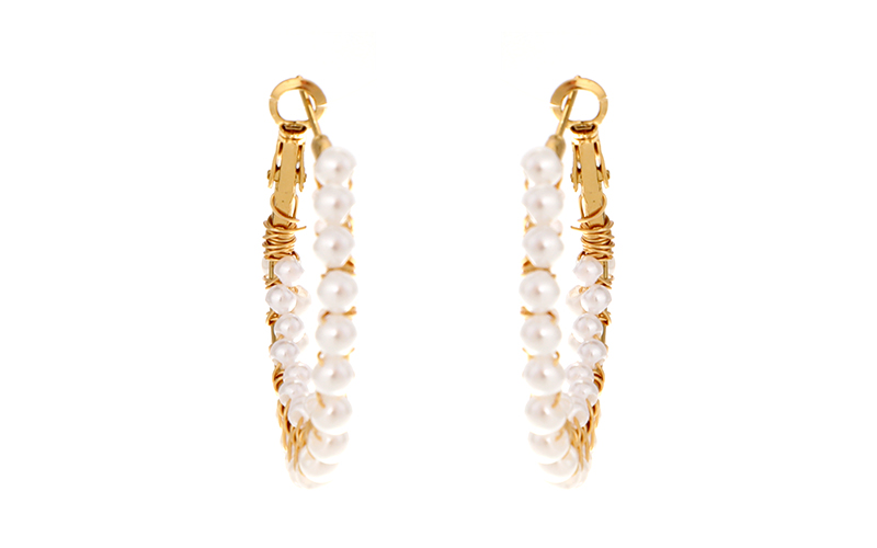 Boucles d'oreilles Pearl Paula en situation