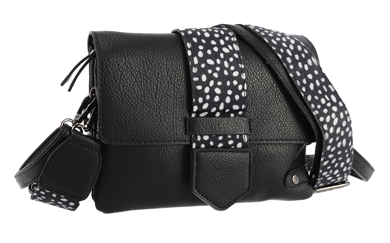 Sac bandoulière Minot noir en situation