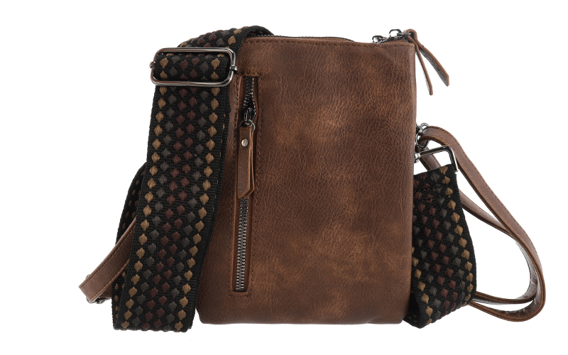 Dark camel Telefoon- En Schoudertasje Tyler – afbeelding 3