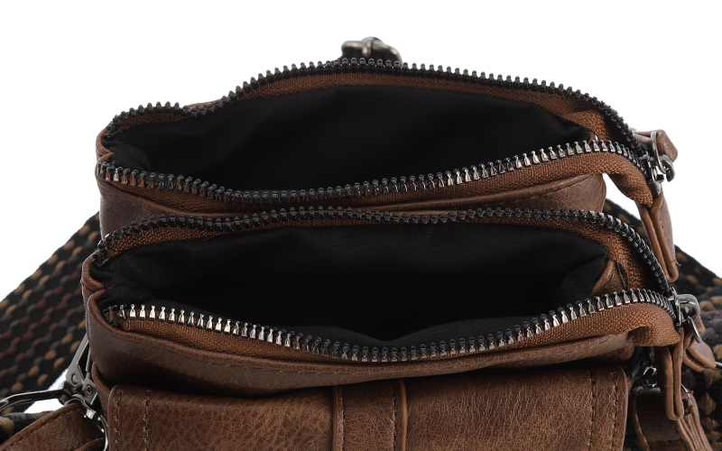 Dark camel Telefoon- En Schoudertasje Tyler – afbeelding 4